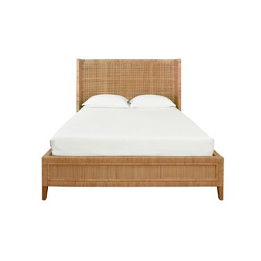 Winged Platform Queen Bed In Brown