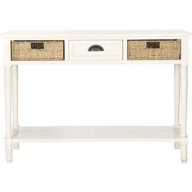Winifred White Console Table with Storage