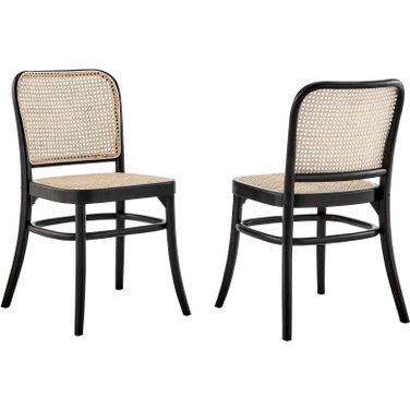 Winona Wood Dining Side Chair Set of 2 In Black