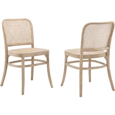 Winona Wood Dining Side Chair Set of 2 In Gray