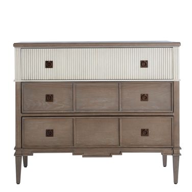 Winslet Chest In Sesame White and Antique Bronze