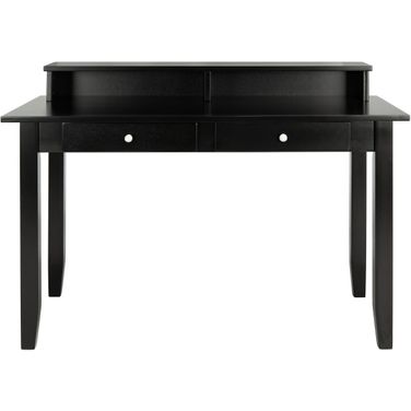Winsome 2 Drawer Desk in Matte Black