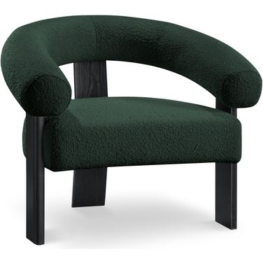 Winston Boucle Fabric Accent Chair In Green
