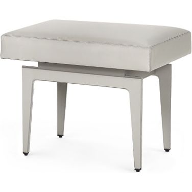 Winston Stool In Gray Leather