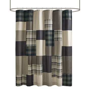 Winter Hills Cotton Shower Curtain In Tan