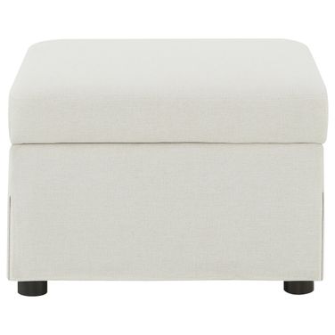 Winter Upholstered Hydraulic Lift Top Storage Ottoman In Beige