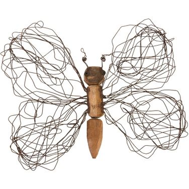 Wire Wing Butterfly Wall Art In Brown TH76840