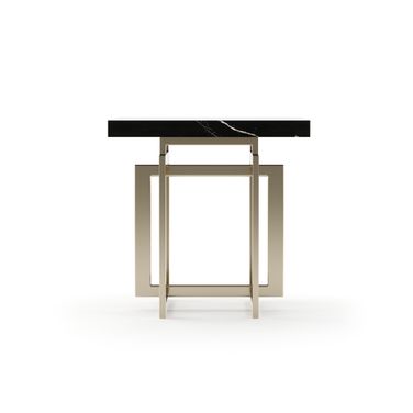 Wish You Were Here Dark Square Side Table In Black
