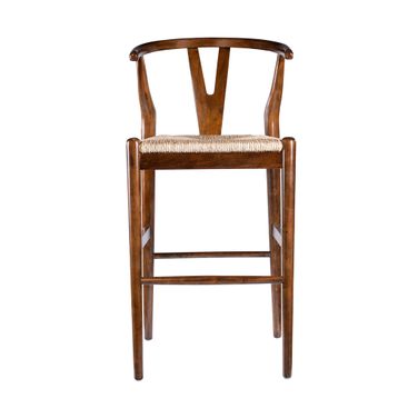 Wishbone Bar Height Kitchen Barstool In Cappuccino