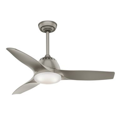 Wisp 44 Inch Ceiling Fan with LED Light Kit and Handheld Remote In Painted Pewter