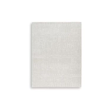 Wolbert 7'8" x 10' Area Rug In Ivory and Tan
