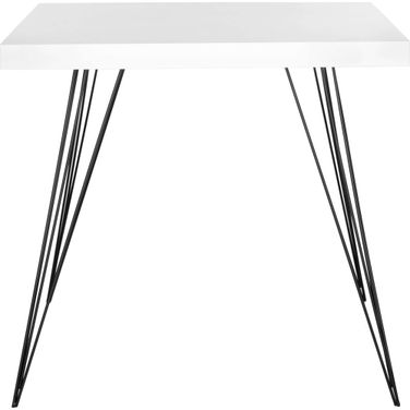 Wolcott Black and White Square Lacquer Accent Table