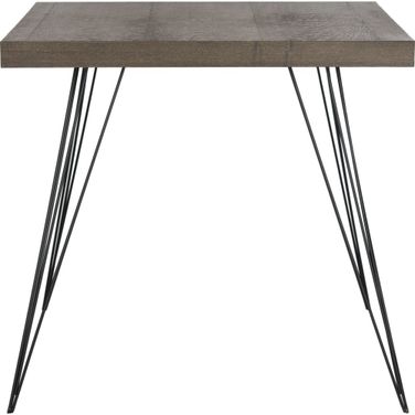Wolcott Dark Brown and Black Square Accent Table