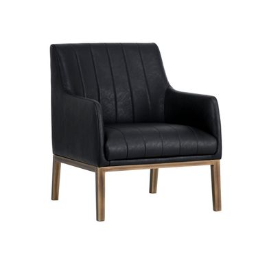Wolfe Lounge Chair In Bravo Black