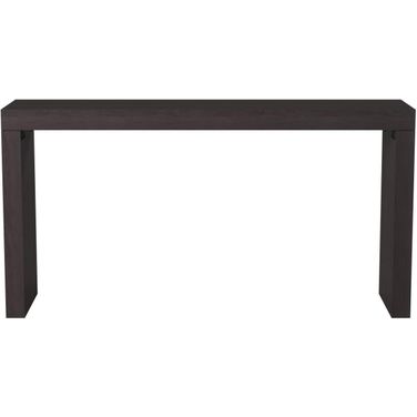 Wood Grain Veneer Console Table In Black
