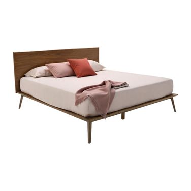 Wood King Bed Frame In Brown
