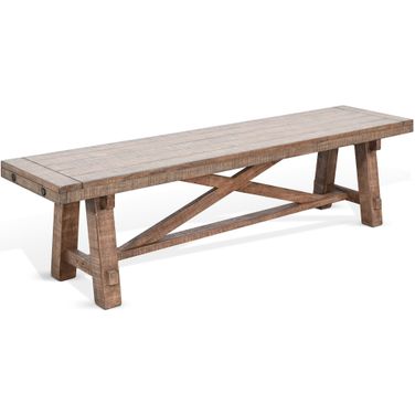 Wood Seat Bench In Light Brown