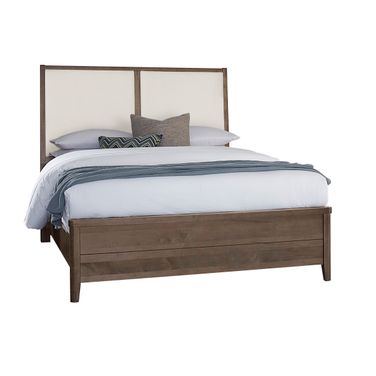 Woodbridge King Upholstered Bed In Dark Cashmere and White