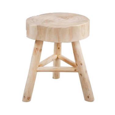 Wooden 16 Inch Stool In Natural