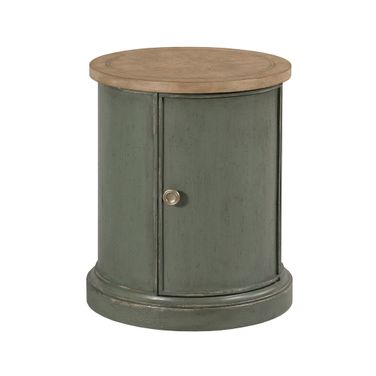 Woodfield Round Accent Table In Green
