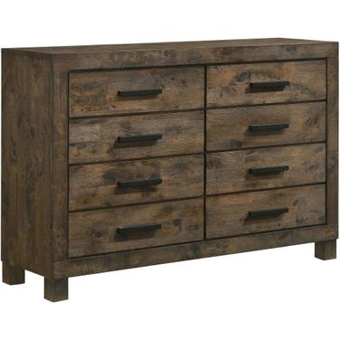 Woodmont 8-drawer Dresser Rustic Golden Brown