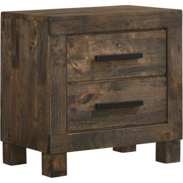 Woodmont 2-drawer Nightstand Rustic Golden Brown