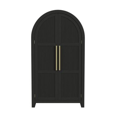 Woodridge Large Bookcase In Black and Grain