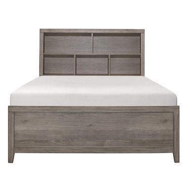 Full Platform Bed with Toy Boxes In Brown