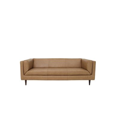 Woods Leather Sofa In Tan