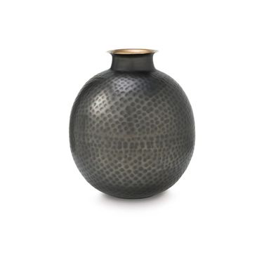Woody Large Vase In Pewter and Gold