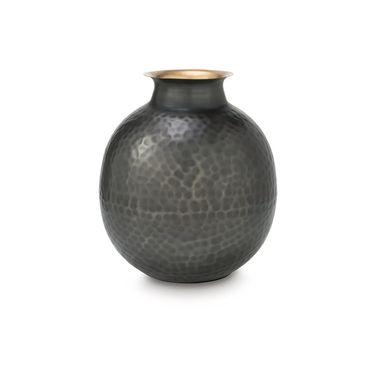 Woody Small Vase In Pewter and Gold