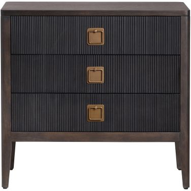 Worthington Three-Drawer Chest In Brown and Black