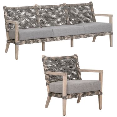 Woven Costa Dove Outdoor 77 Inch Living Room Set