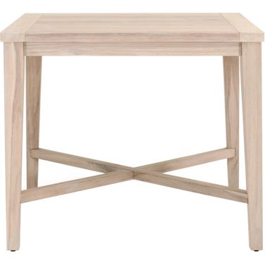 Woven Carmel Outdoor 42 Inch Square Counter Table In Gray Teak