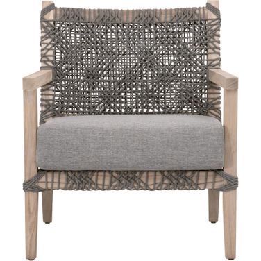 Woven Costa Outdoor Club Chair In Dove and Grey