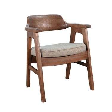 Wren Cushioned Dining Arm Chair Set of 2 In Cinder