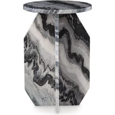 Wrenlane Accent Table In Black/White/Taupe