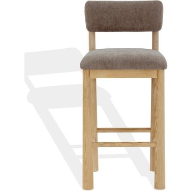 Wrenley Boucle Barstool In Light Brown and Natural