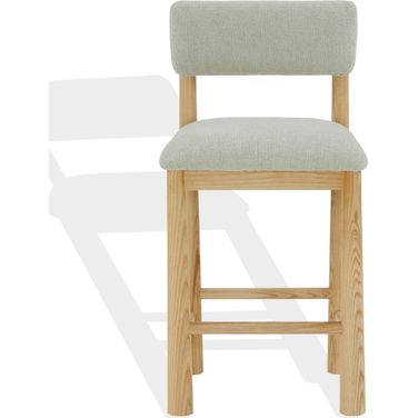 Wrenley Boucle Counter Stool In Taupe and Natural