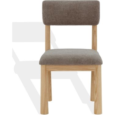 Wrenley Boucle Dining Chair In Light Brown and Natural