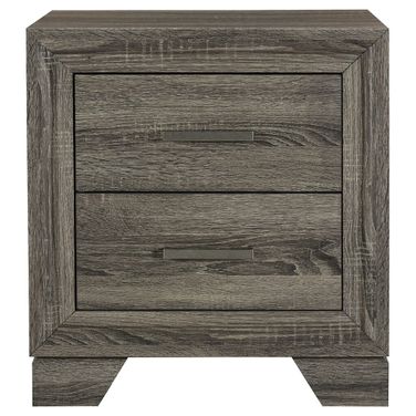 Wright 2-Drawer Nightstand Bedside Table In Brown Oak