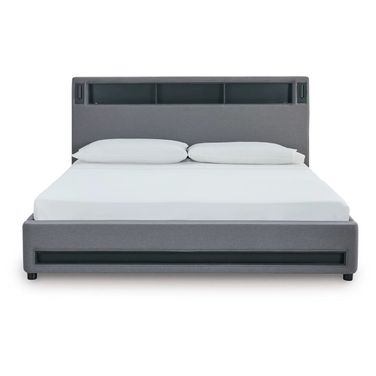 Wronske California King Upholstered Bed In Gray