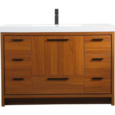 Wyatt 48 Inch Single Bathroom Vanity In Teak