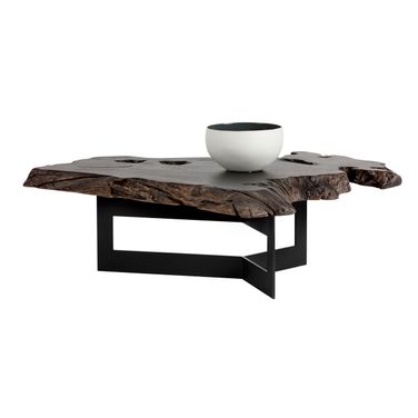 Wyatt Coffee Table In Dark Brown and Black