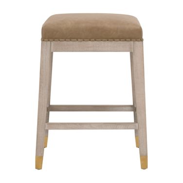 Wyatt Counter Stool In Ivanhoe Toast and Natural Gray