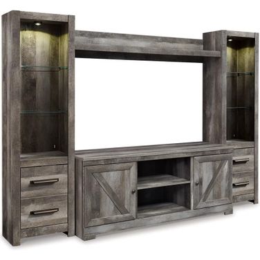 Wynnlow 4-Piece Entertainment Center In Gray