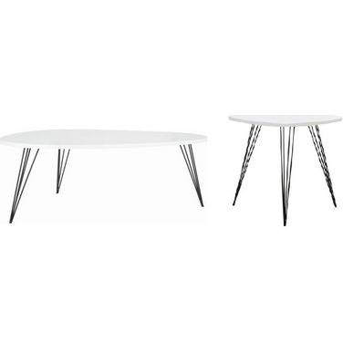 Wynton Occasional Table Set In Black and White