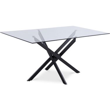 Xander Rectangular Dining Table In Matte Black