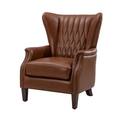 Xaver Genuine Leather Armchair In Brown