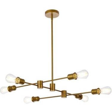 Xavier 6 Lights Pendant In Brass LD7051D31BR